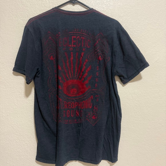 Calvin Klein Jeans Mens Gray Eclectic Rock Stereophonic Sound Graphic T-Shirt M - Picture 6 of 10